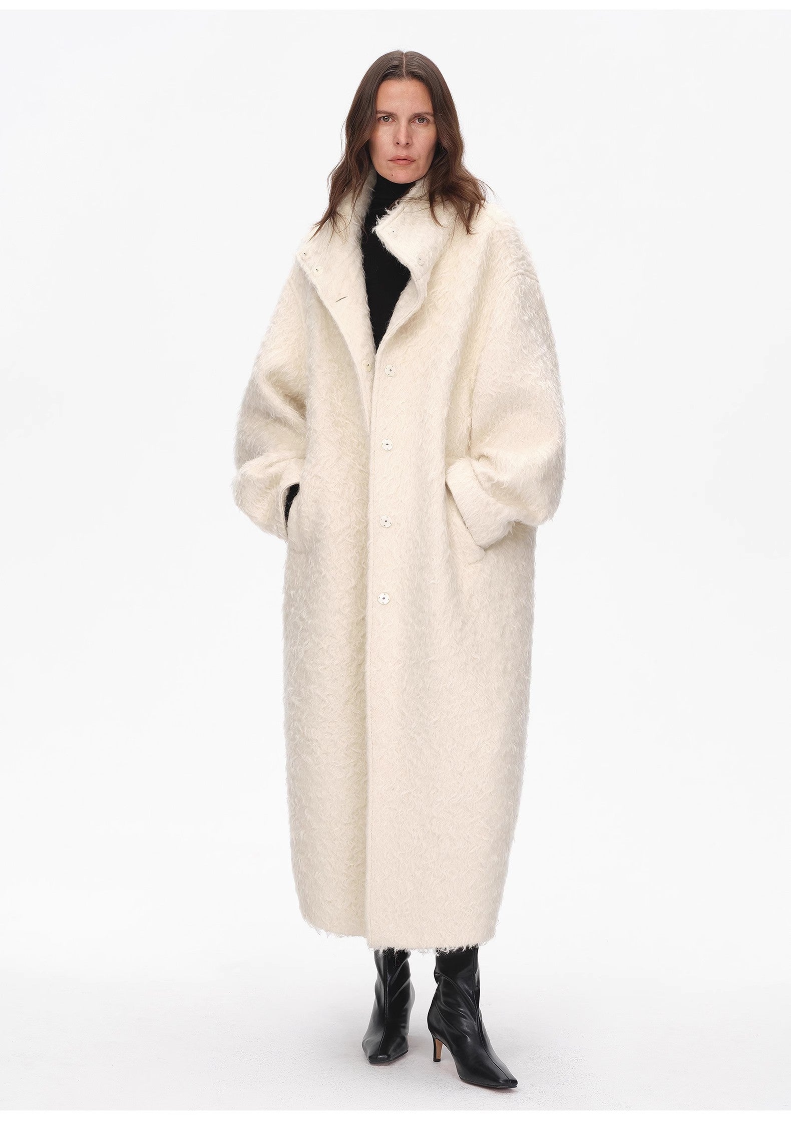 "Song of Snowland" Loose Woolen Coat