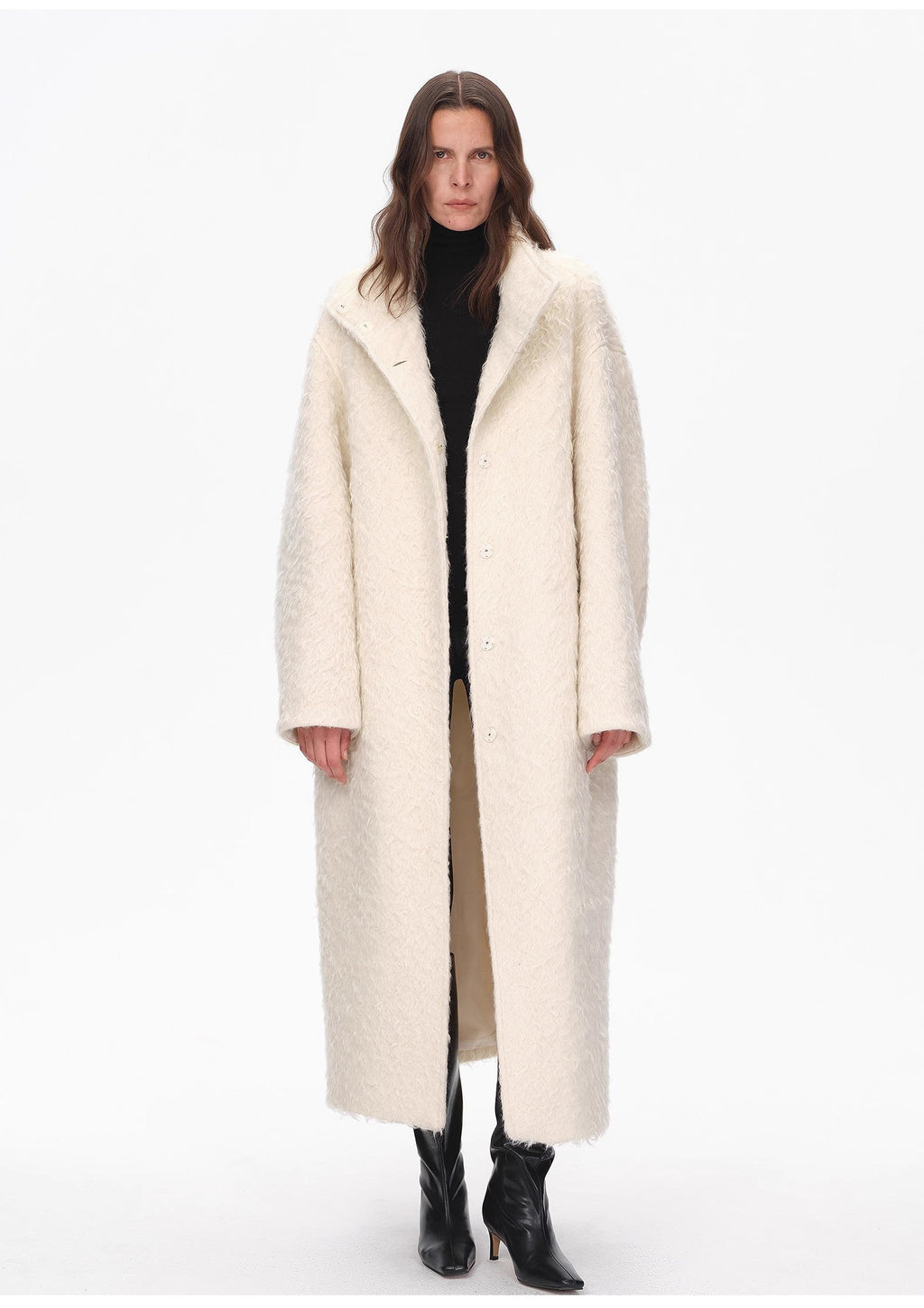 "Song of Snowland" Loose Woolen Coat