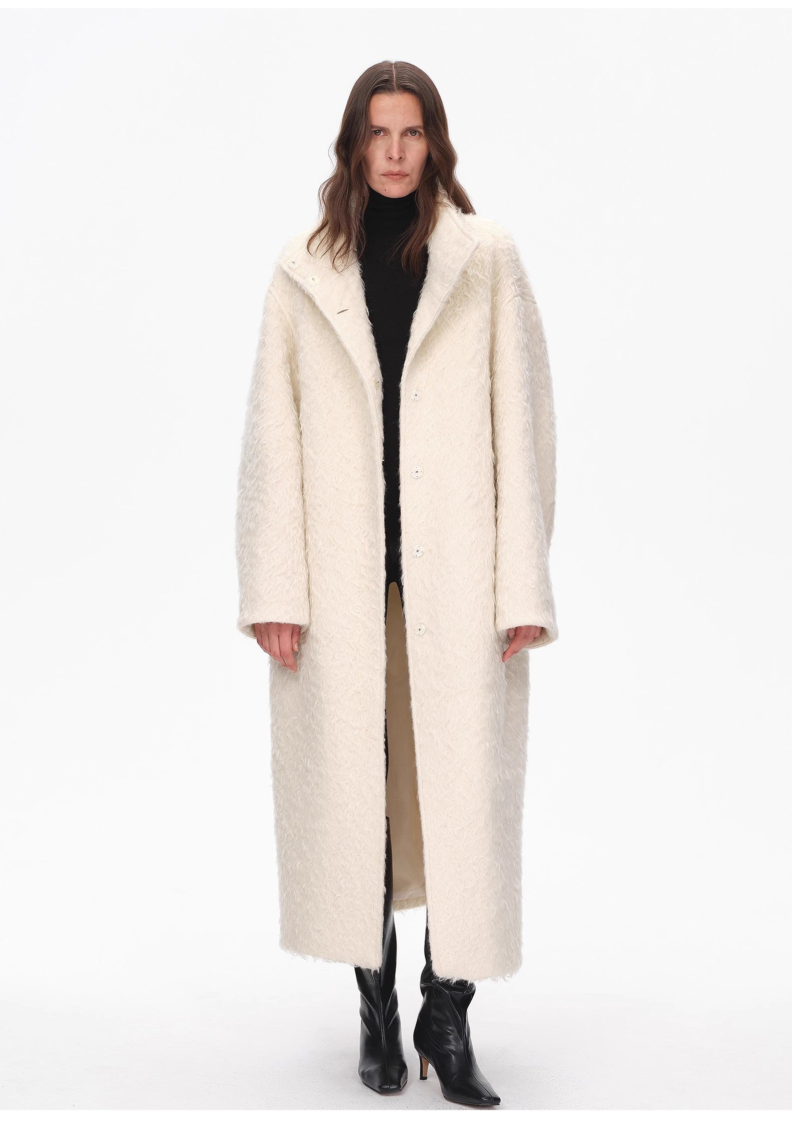 "Song of Snowland" Loose Woolen Coat
