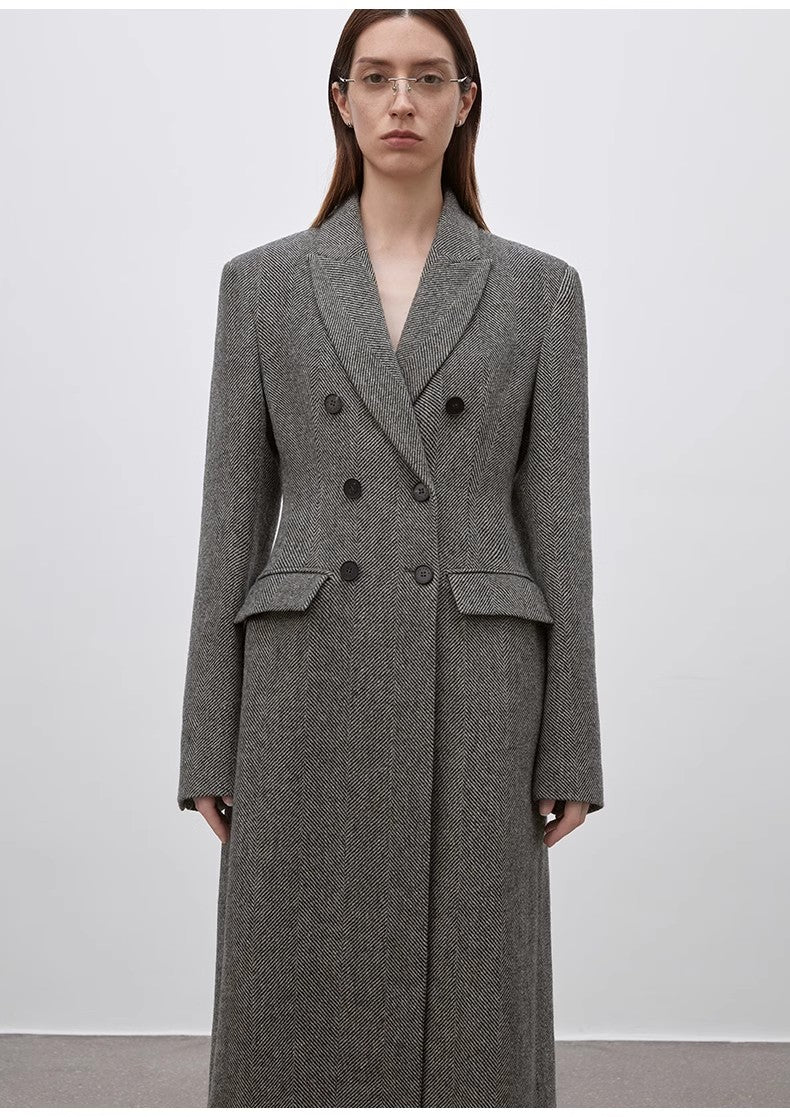 "After the Dawn" Defined Coat With Suit Collar
