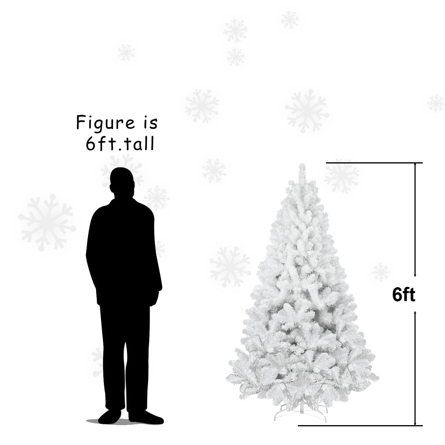 7ft White Artificial Christmas Tree – Full, Lush PVC Pine with Memory Wire Branches & Easy Assembly