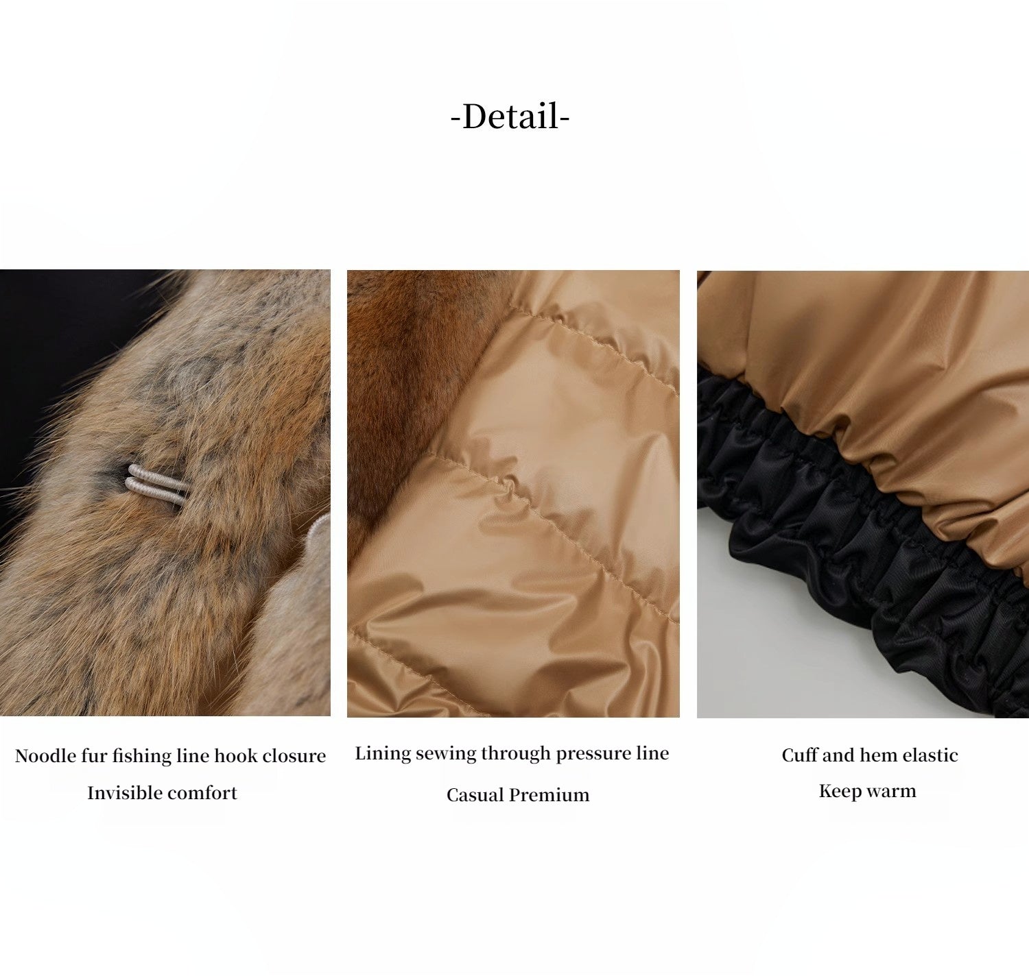 “Hull Contract” Colorblocked Mink-Lapel Parka