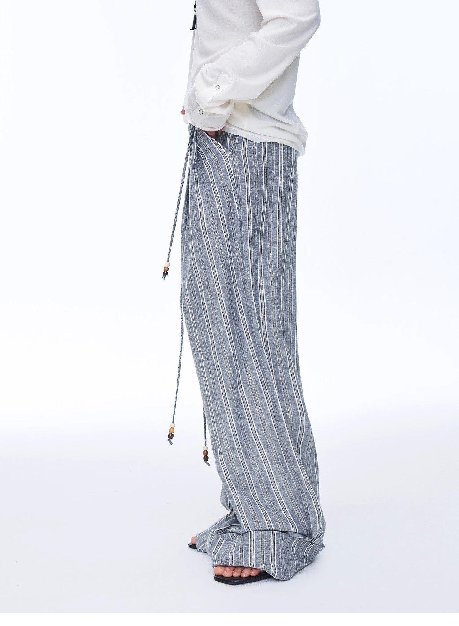 "Free Afterglow" Linen Wide-Leg Pants
