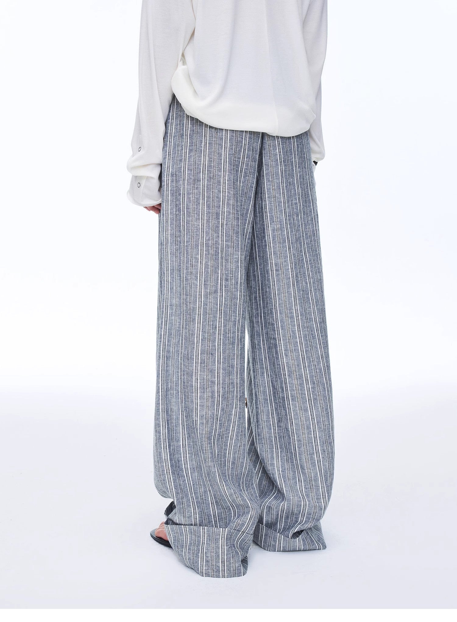 "Free Afterglow" Linen Wide-Leg Pants