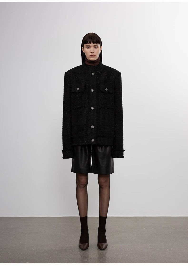 Heavy Wool Edged Fragrant Style Jacket