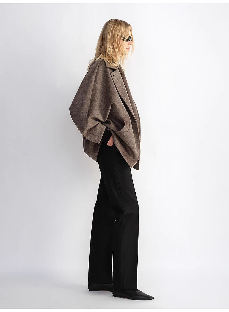 "Fleeting Memories" Cashmere Sheep Wool Short Wool Coat