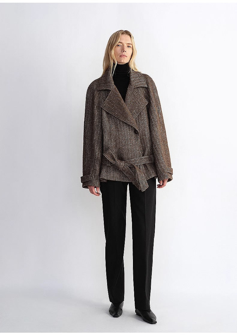 "Warm Cocoon" Italian Wool Short Coat