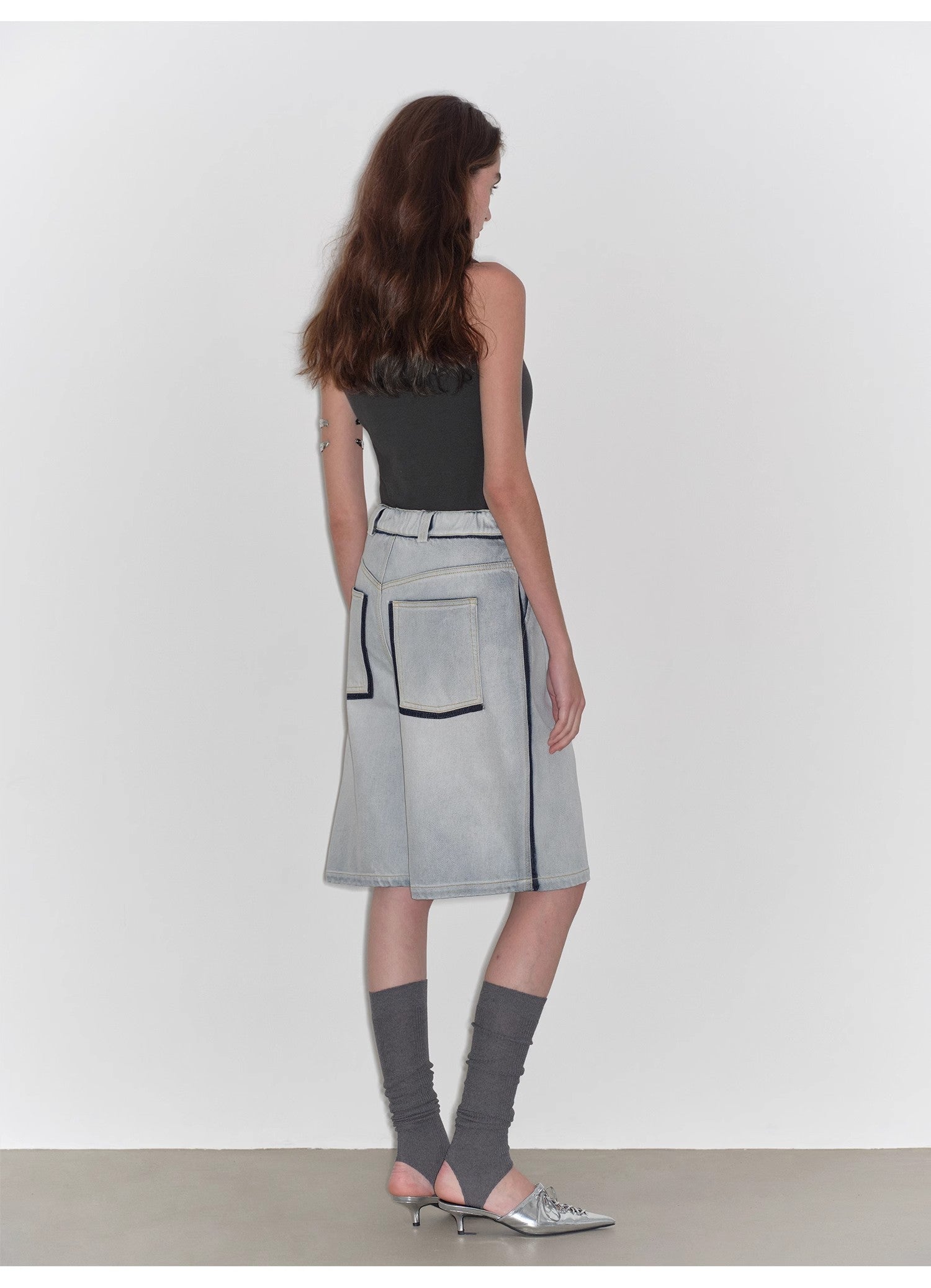 “Unruly Sonata” Loose Mid Wide Leg Denim Pants