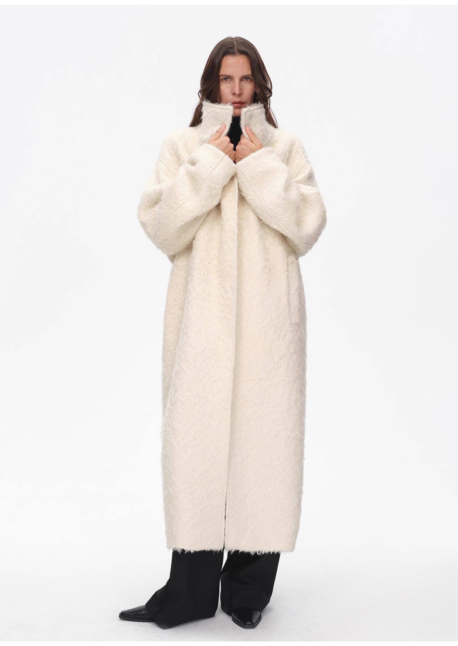 "Song of Snowland" Loose Woolen Coat
