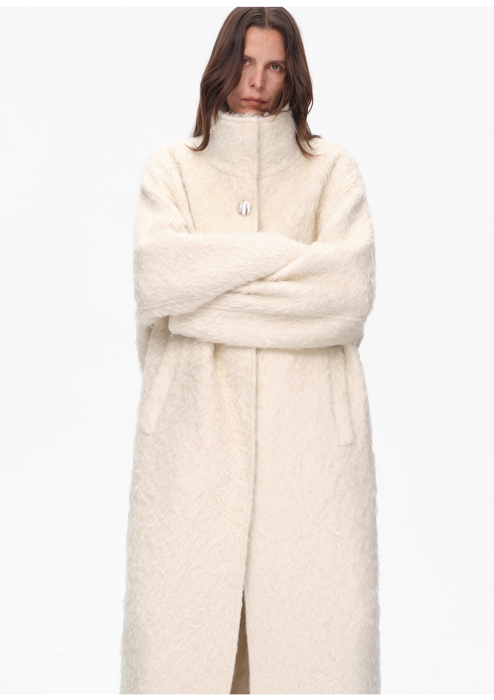 "Song of Snowland" Loose Woolen Coat