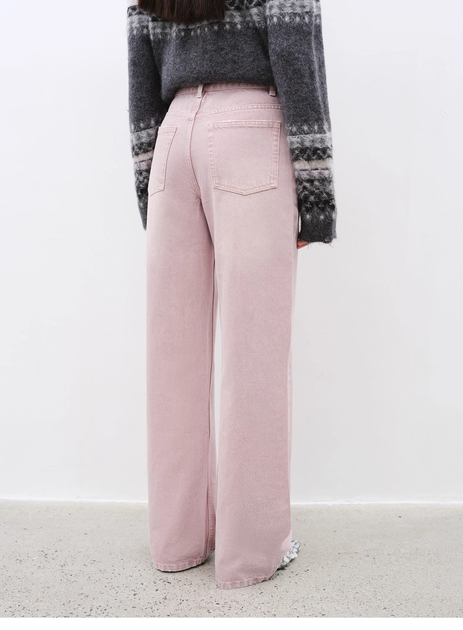"Active Street" Retro Pink Straight Jeans