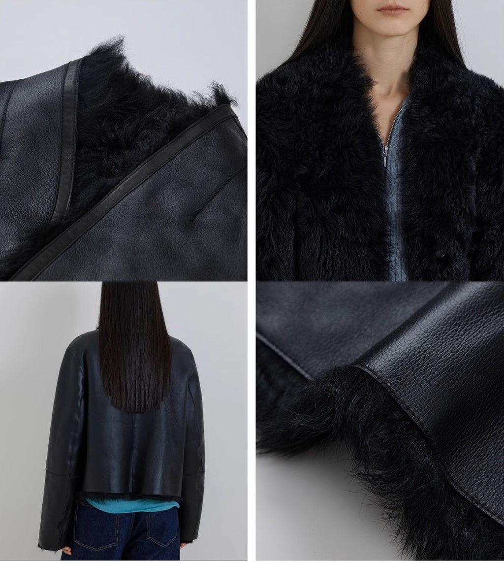 "Beethoven's Night" Reversible Double-sided Tuscany Sheepskin Coat