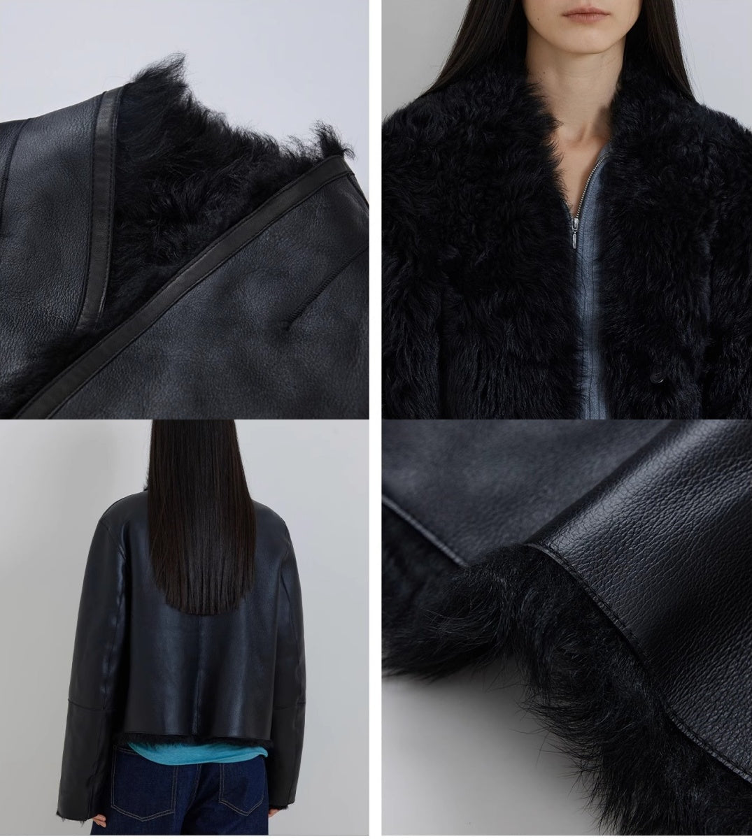 "Beethoven's Night" Reversible Double-sided Tuscany Sheepskin Coat