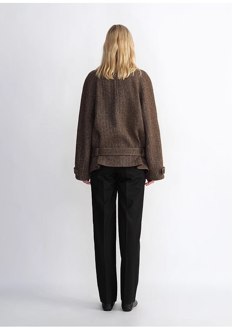 "Warm Cocoon" Italian Wool Short Coat