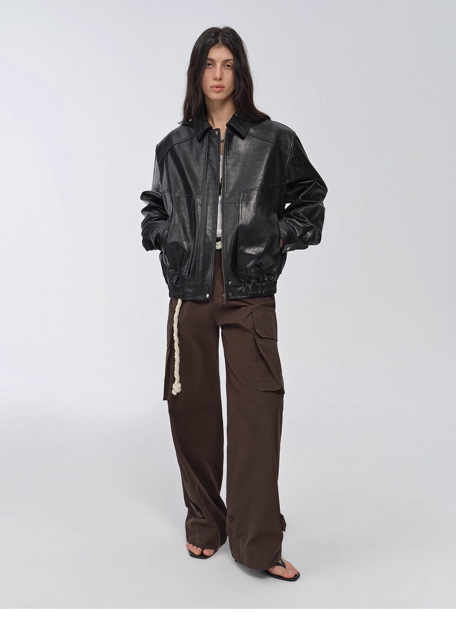 Waxed Sheep Leather Jacket