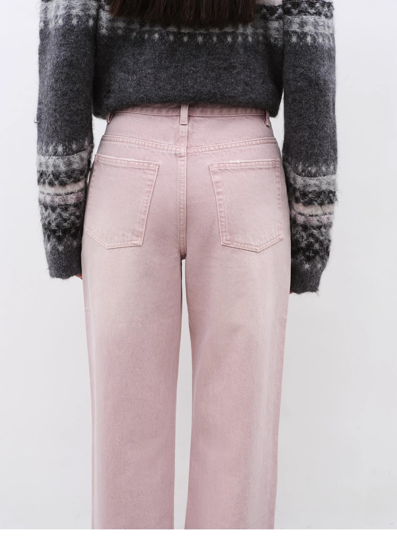 "Active Street" Retro Pink Straight Jeans