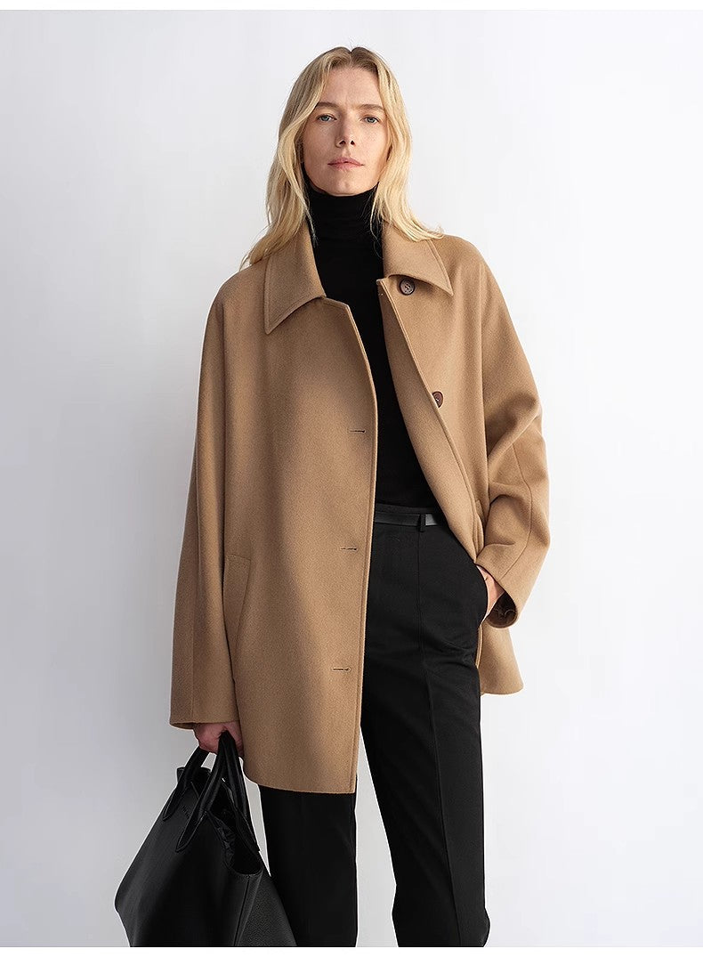 "Fleeting Memories" Cashmere Sheep Wool Short Wool Coat