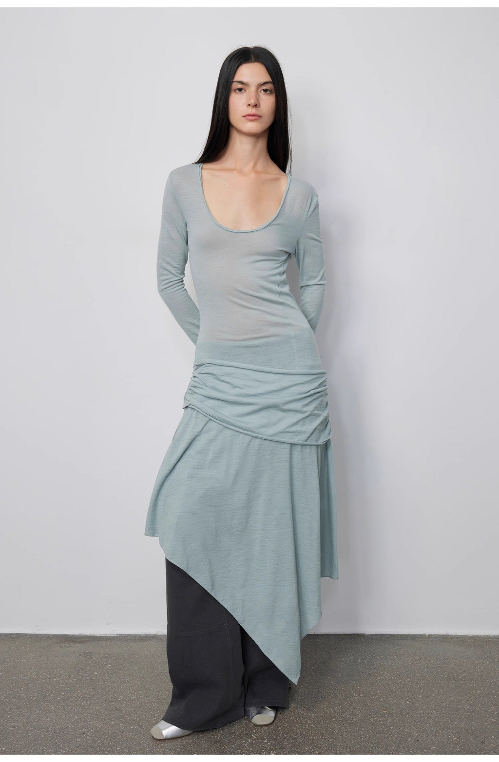 "Dreamy Ball" Irregular Hem Long