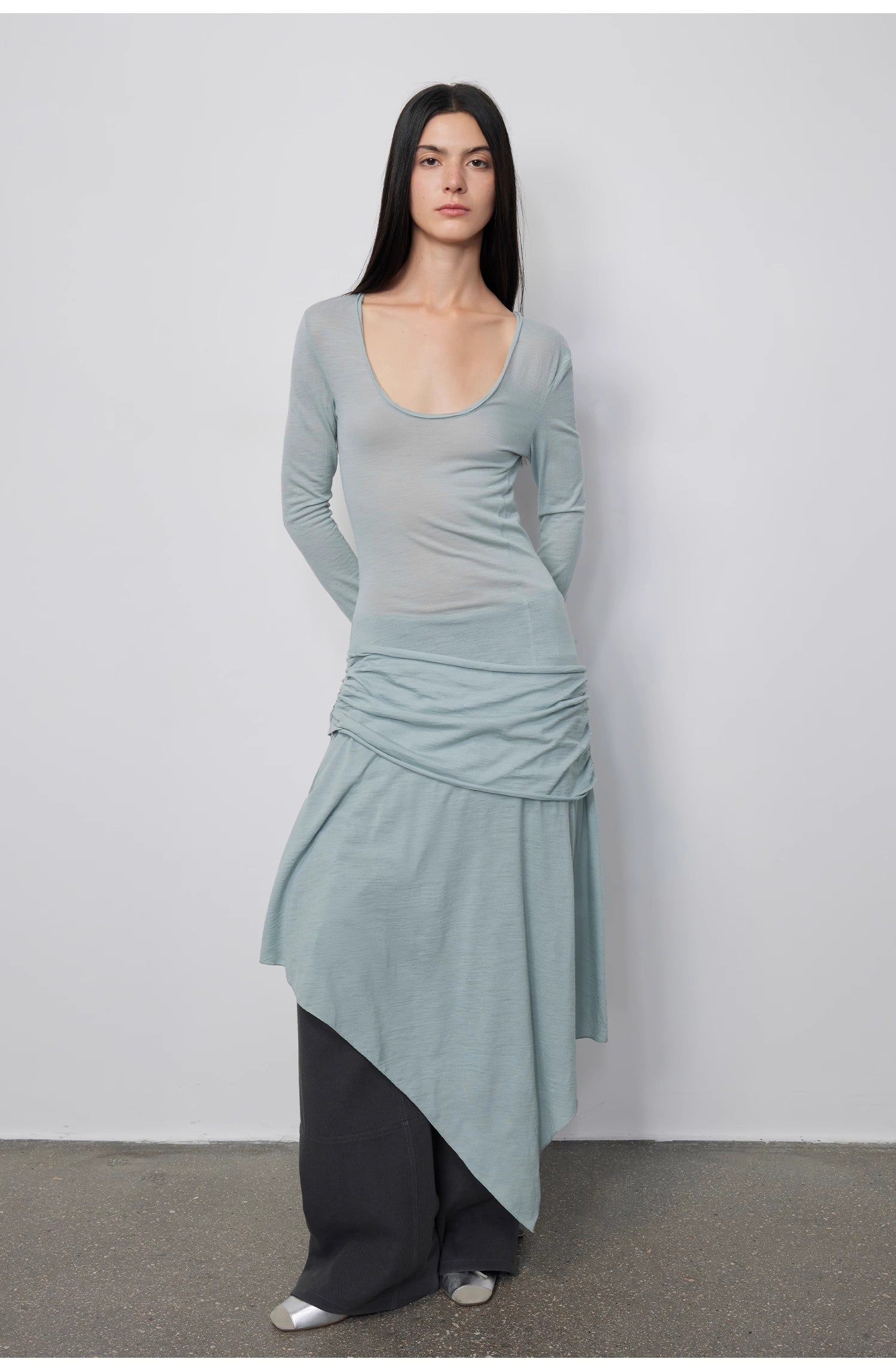 "Dreamy Ball" Irregular Hem Long