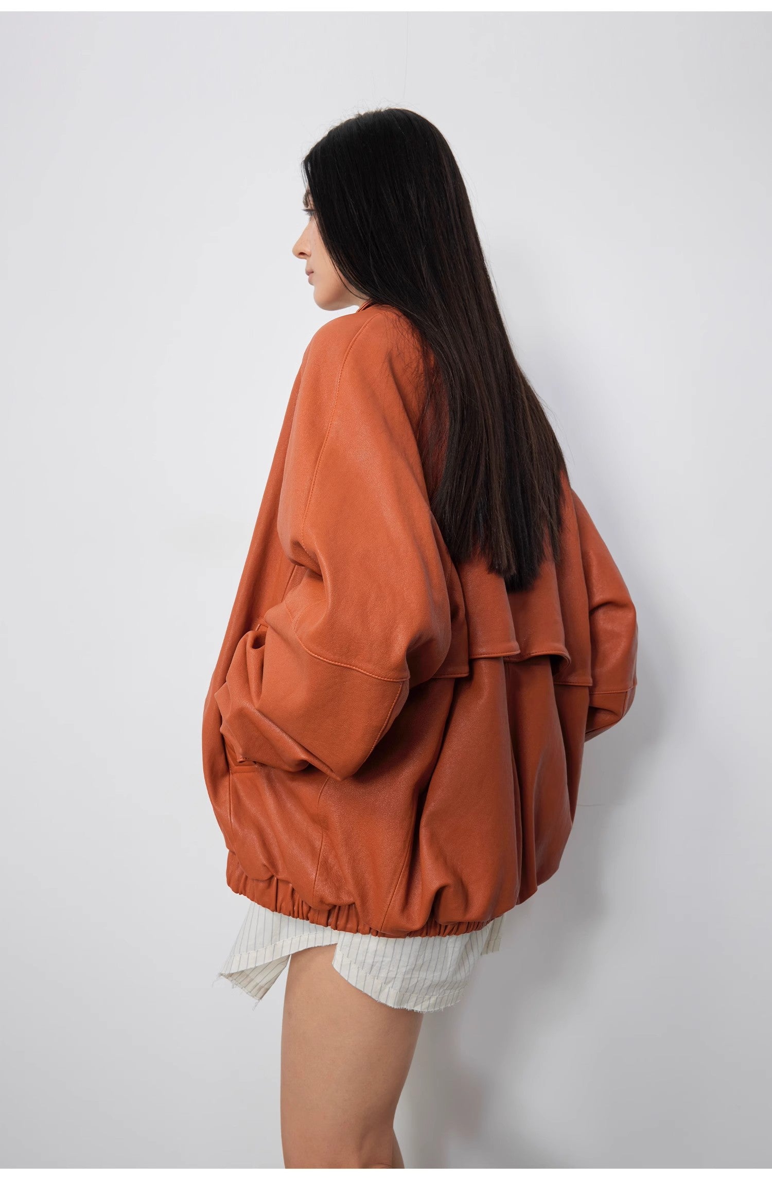 Sydney Reincarnation" Waxed Sheepskin Leather Jacket