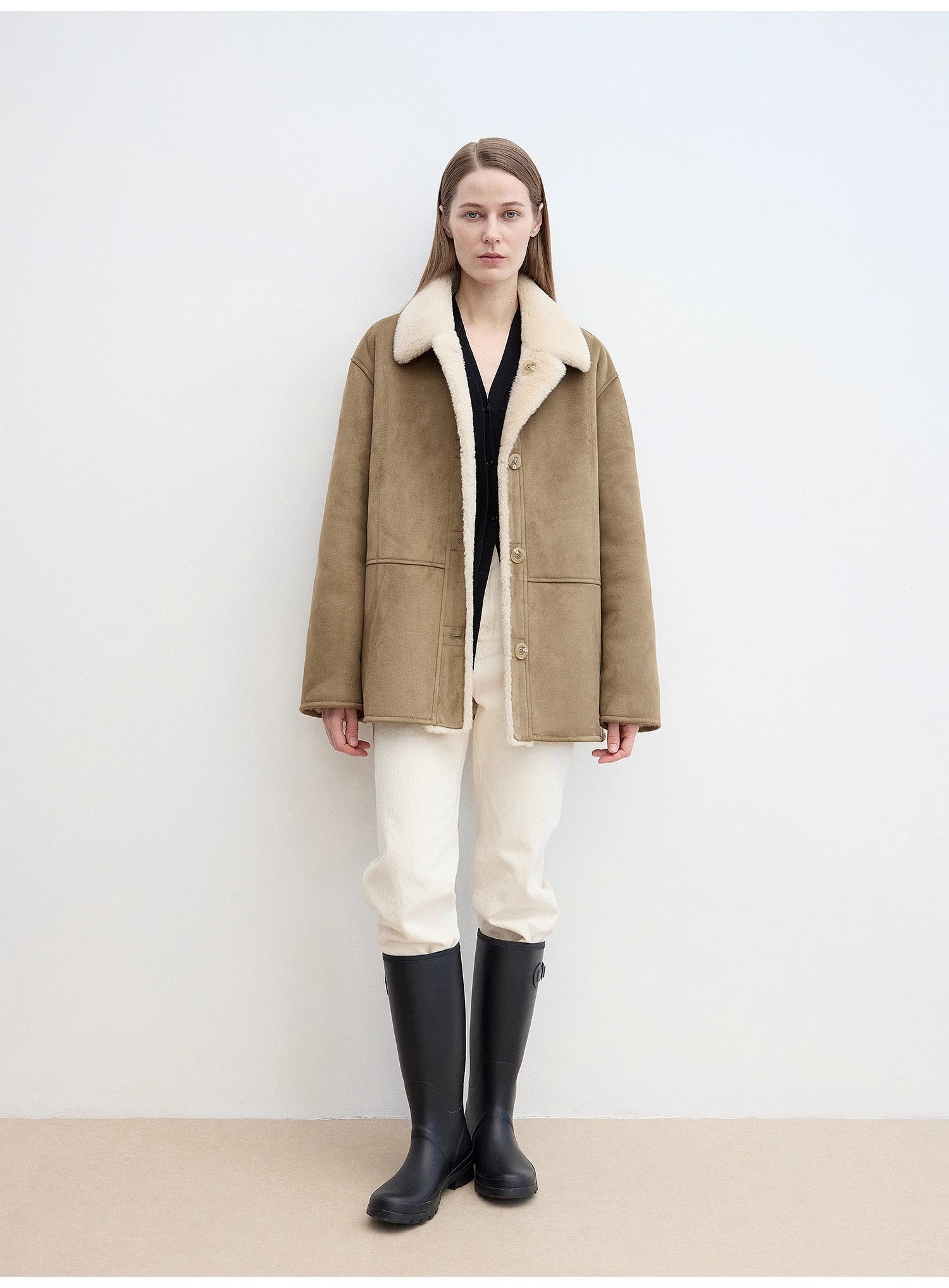 Vintage Manor Wool Reversible Shearling Jacket