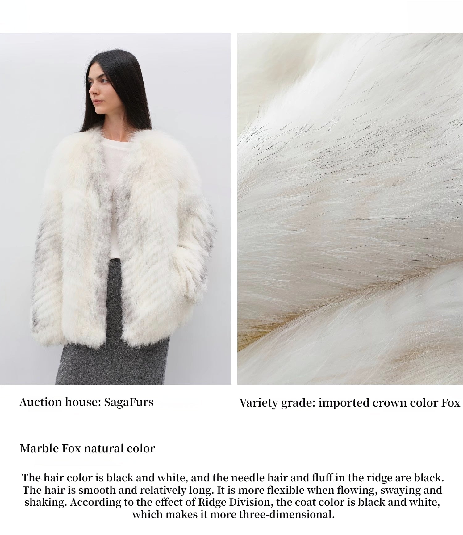Romantic Nordic Colorful Fox Fur Coat