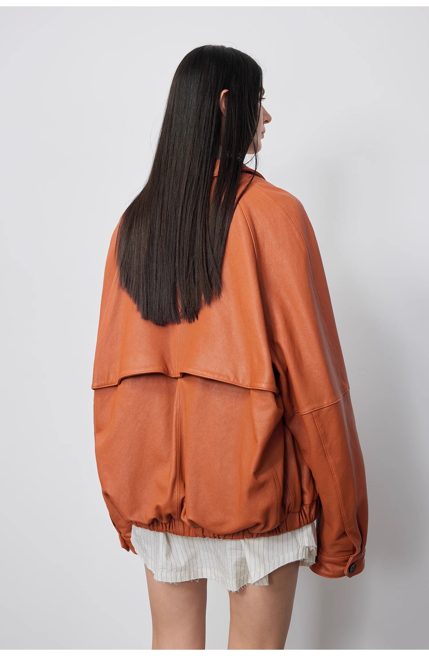 Sydney Reincarnation" Waxed Sheepskin Leather Jacket