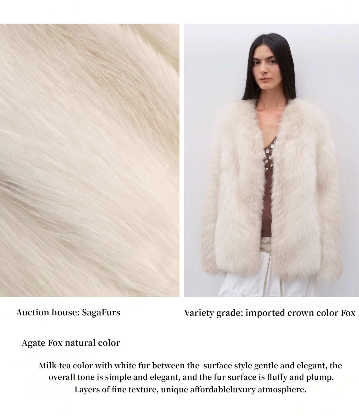 Romantic Nordic Colorful Fox Fur Coat