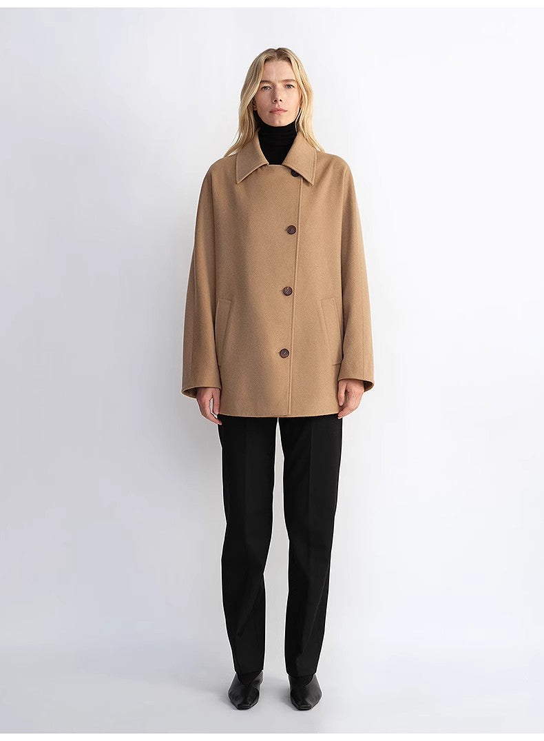 "Fleeting Memories" Cashmere Sheep Wool Short Wool Coat