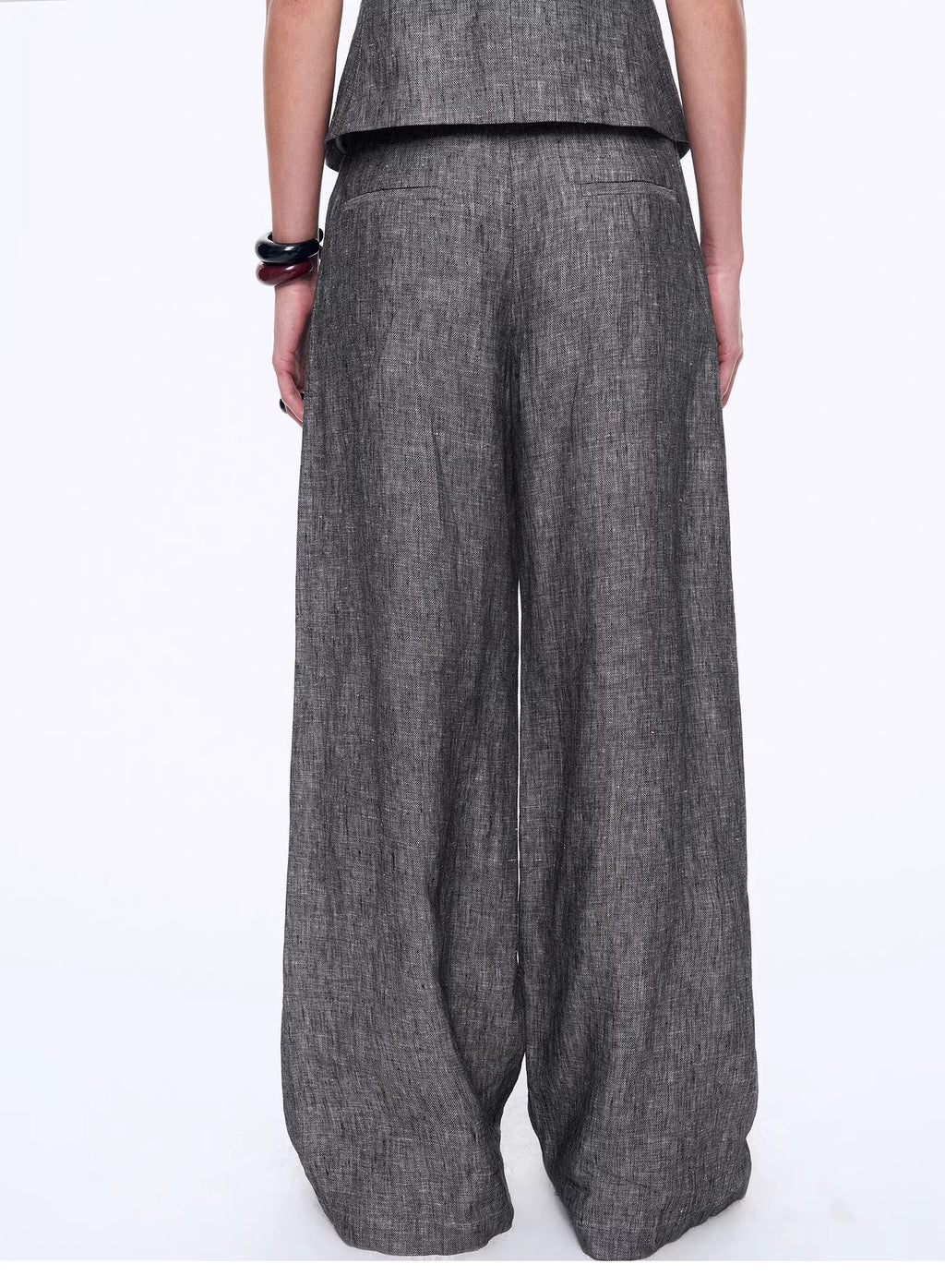 "Old Money" Linen Draped Vest and Trousers Suit