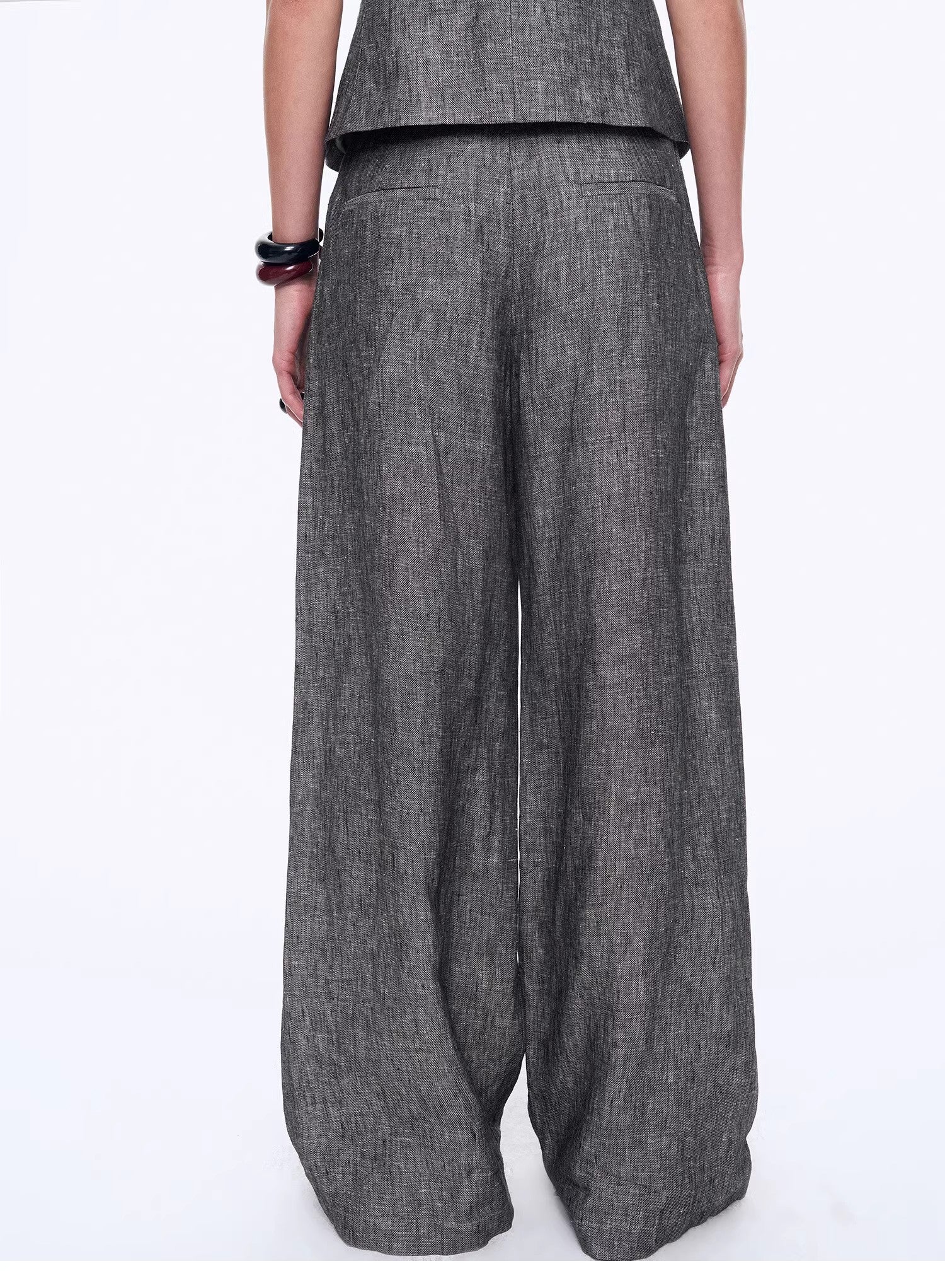 "Old Money" Linen Draped Vest and Trousers Suit