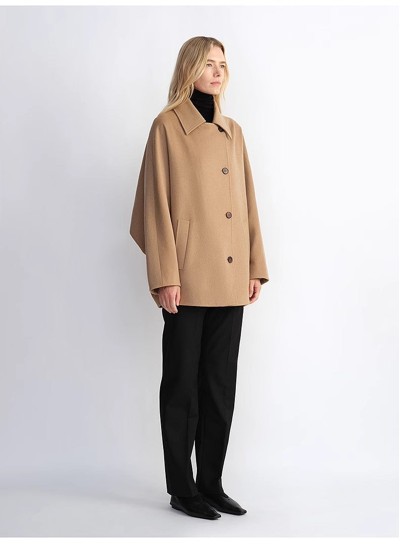 "Fleeting Memories" Cashmere Sheep Wool Short Wool Coat