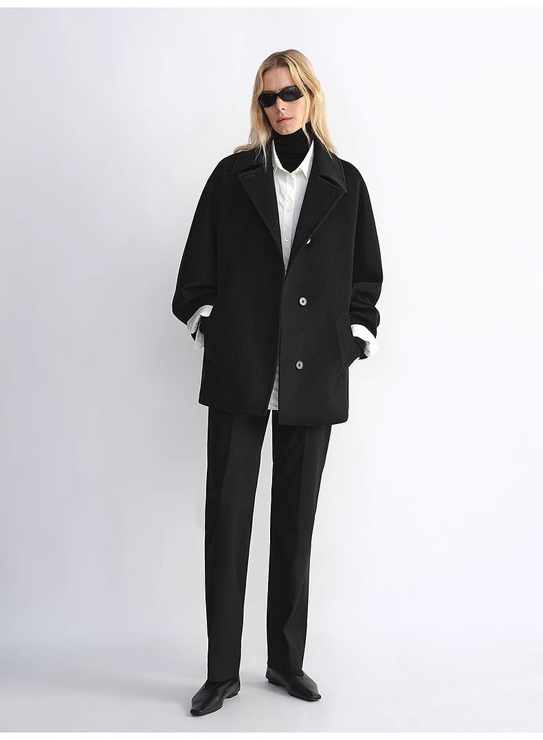"Fleeting Memories" Cashmere Sheep Wool Short Wool Coat
