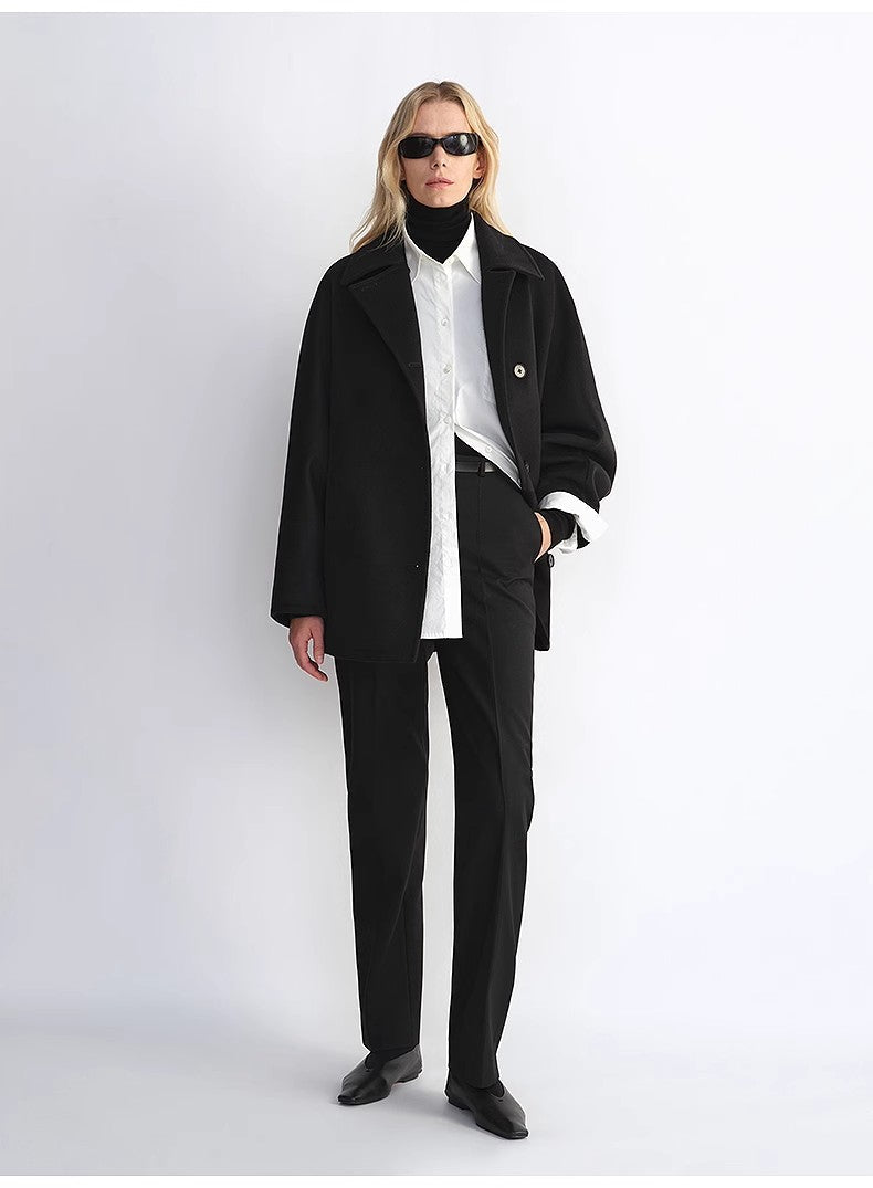 "Fleeting Memories" Cashmere Sheep Wool Short Wool Coat