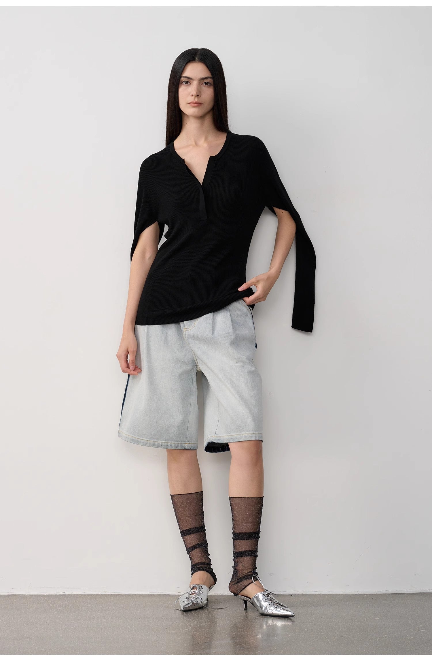 “Unruly Sonata” Loose Mid Wide Leg Denim Pants