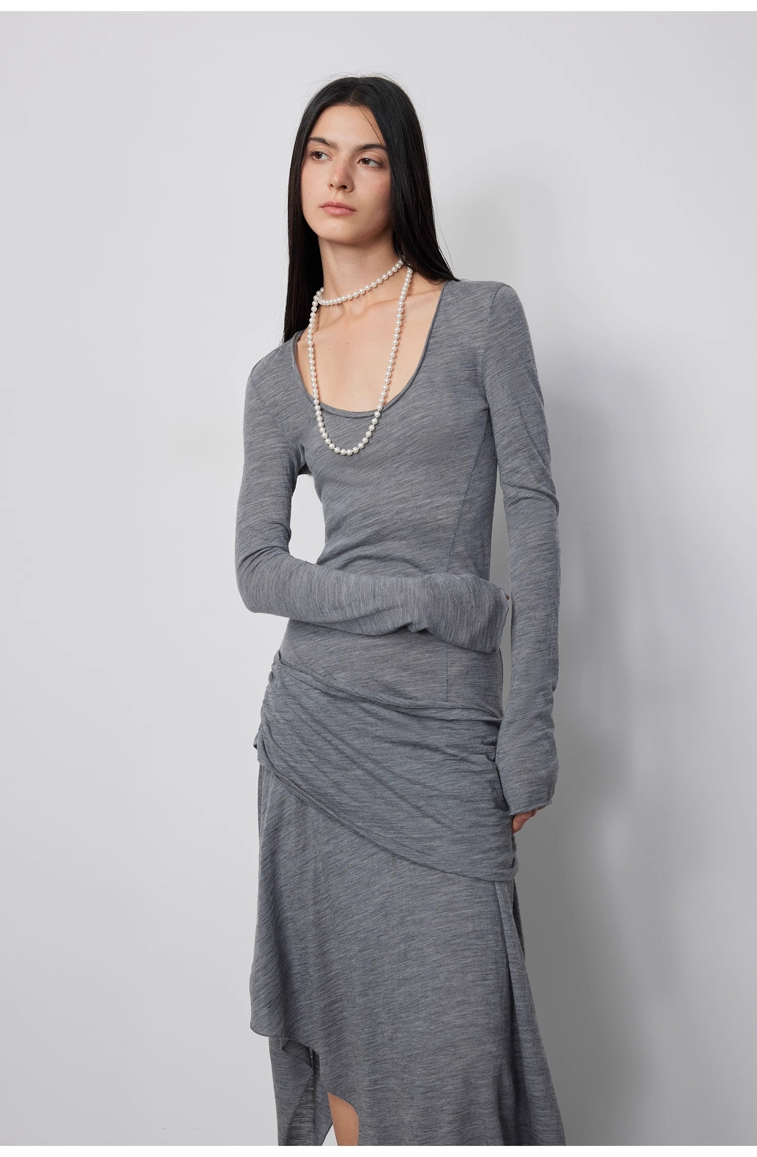 "Dreamy Ball" Irregular Hem Long