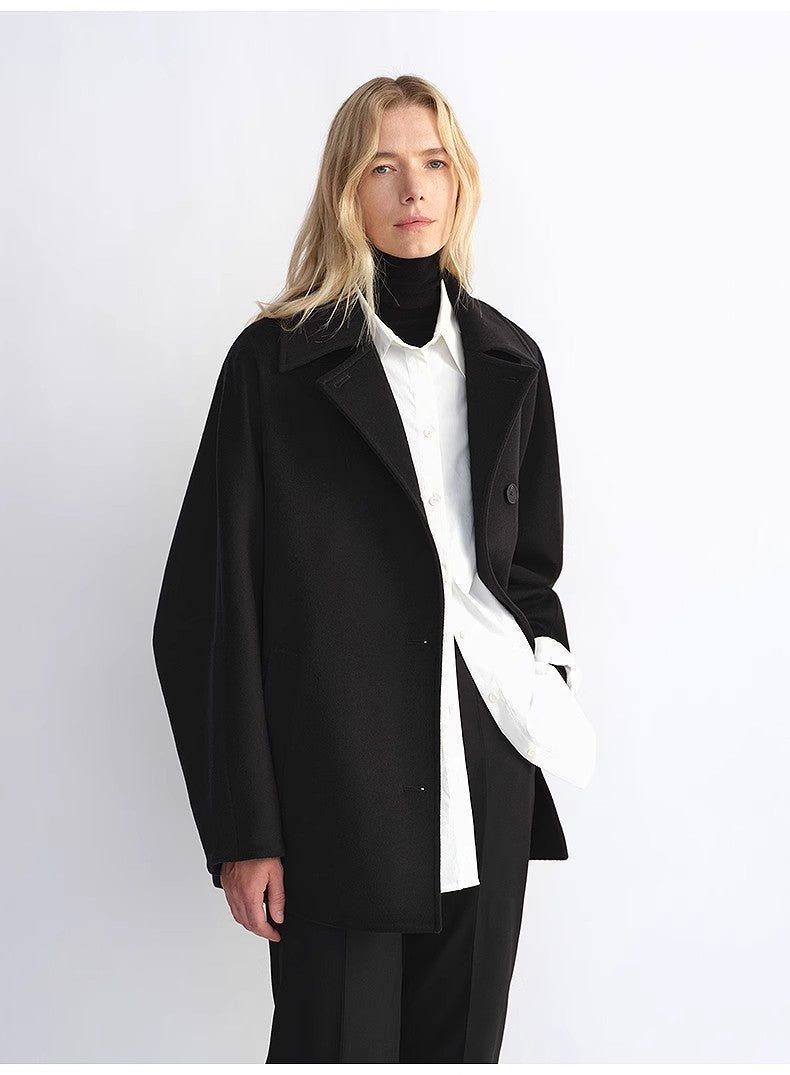"Fleeting Memories" Cashmere Sheep Wool Short Wool Coat