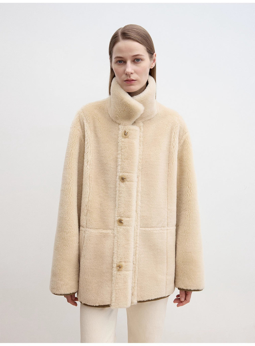 Vintage Manor Wool Reversible Shearling Jacket