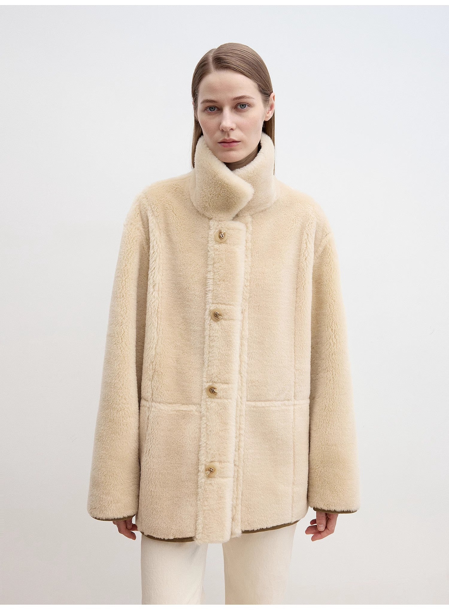 Vintage Manor Wool Reversible Shearling Jacket