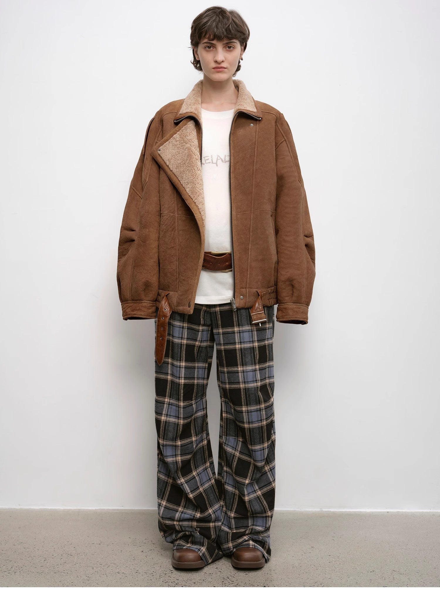 "Jazz Party" Motorcycle Merino Fur Short Fur Coat