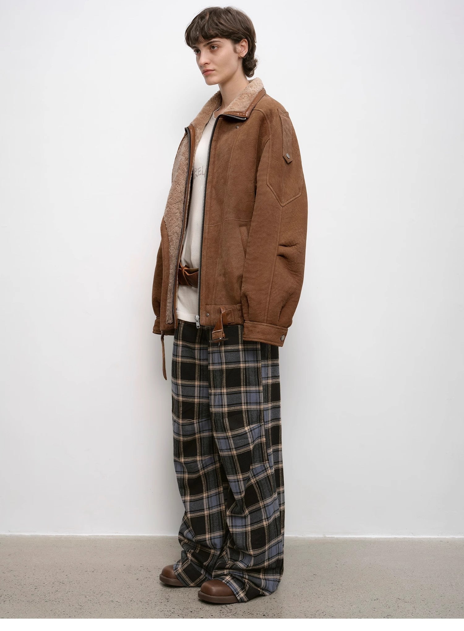 "Jazz Party" Motorcycle Merino Fur Short Fur Coat