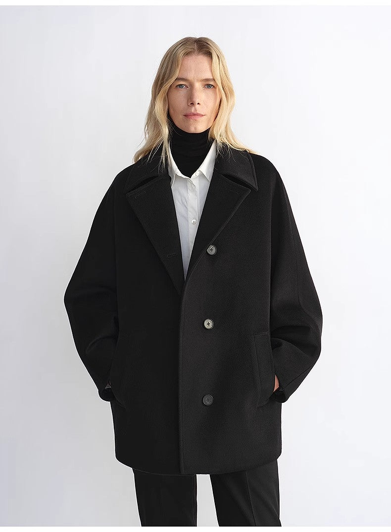 "Fleeting Memories" Cashmere Sheep Wool Short Wool Coat