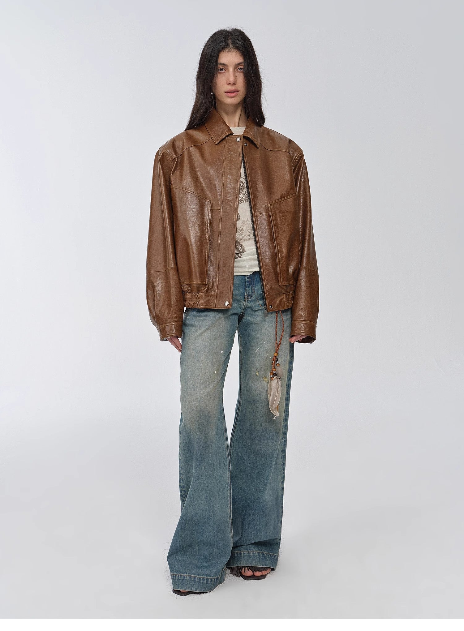 Waxed Sheep Leather Jacket
