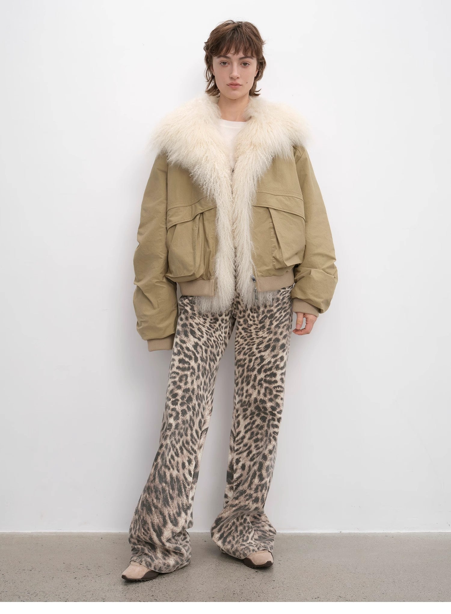 "Winter is coming" Waterproof Detachable Wool Collar Short Parka