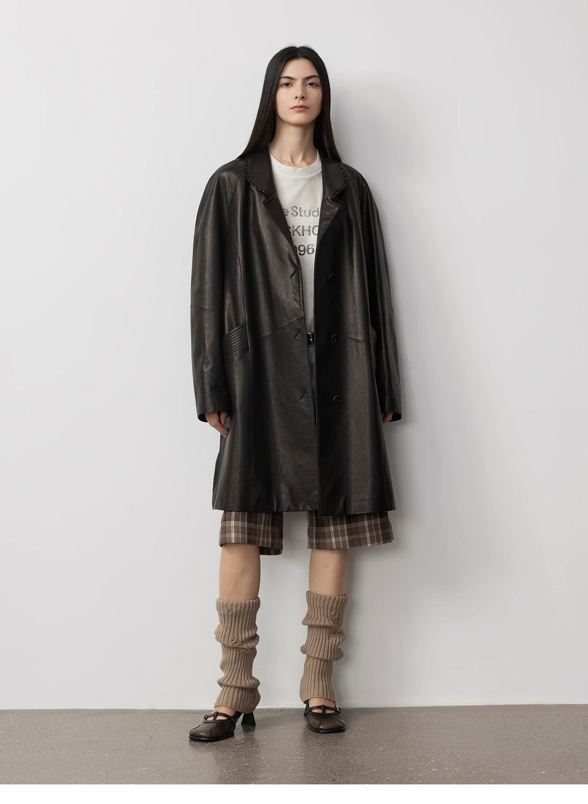 “Sonorous Rose” Vintage Goatskin Trenchcoat