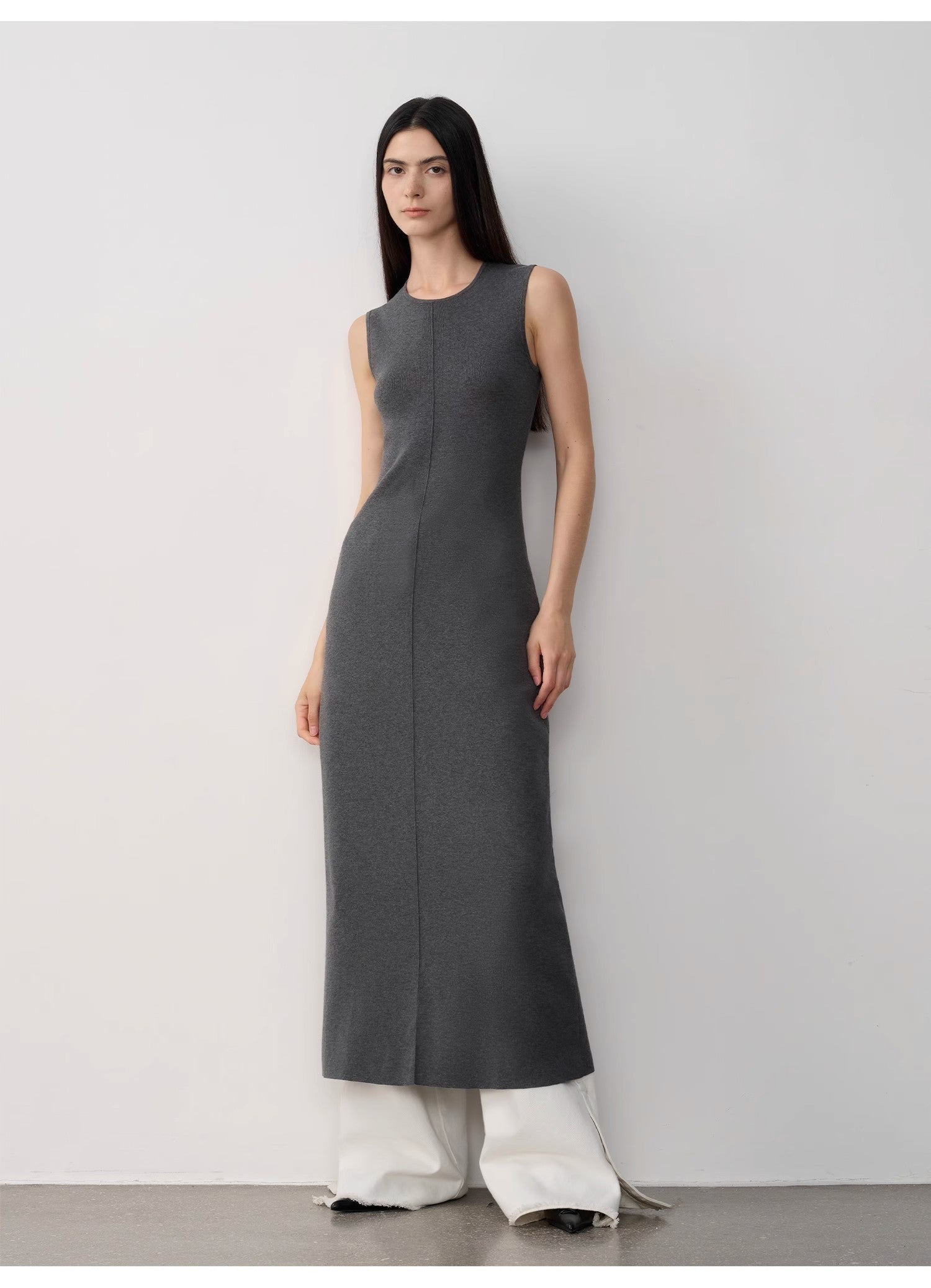 "Island Letters" Baslan Merino Wool Knit Dress