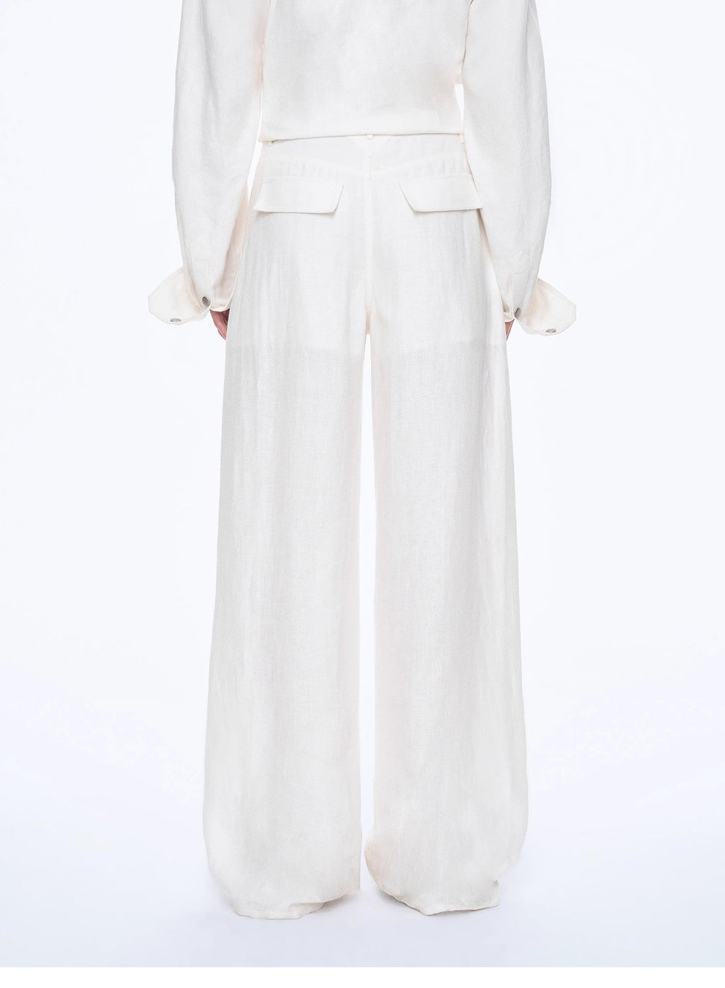 "Berlin Street" Double Waistband Linen Pants