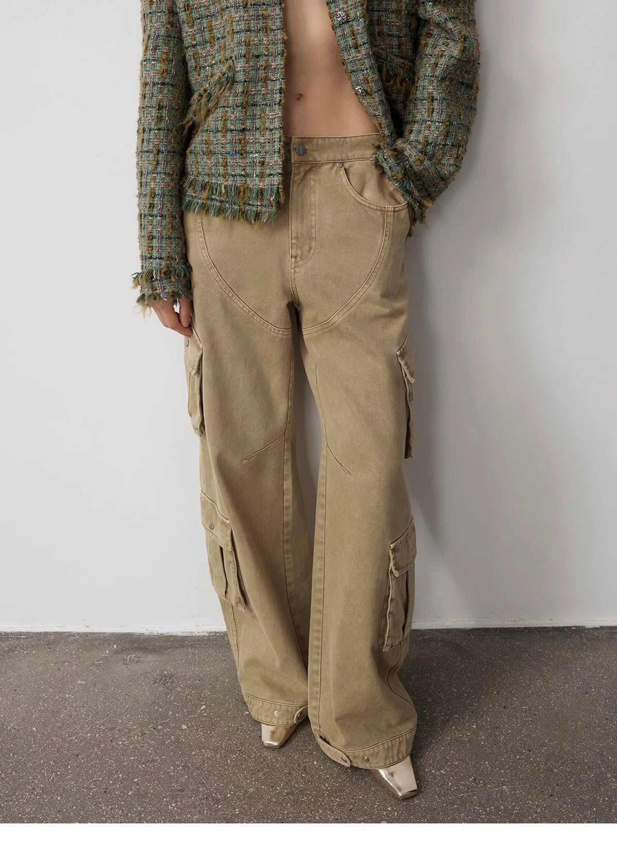 "Nostalgic Wasteland" Large Pocket Cocoon Jeans