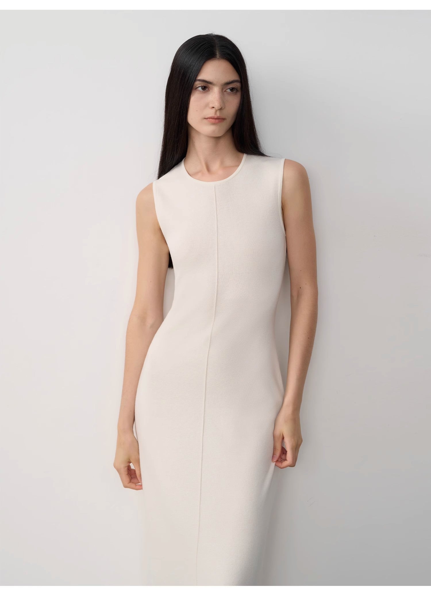 "Island Letters" Baslan Merino Wool Knit Dress