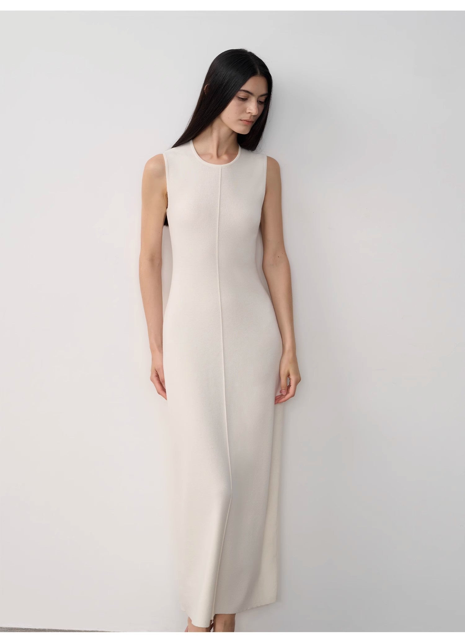 "Island Letters" Baslan Merino Wool Knit Dress